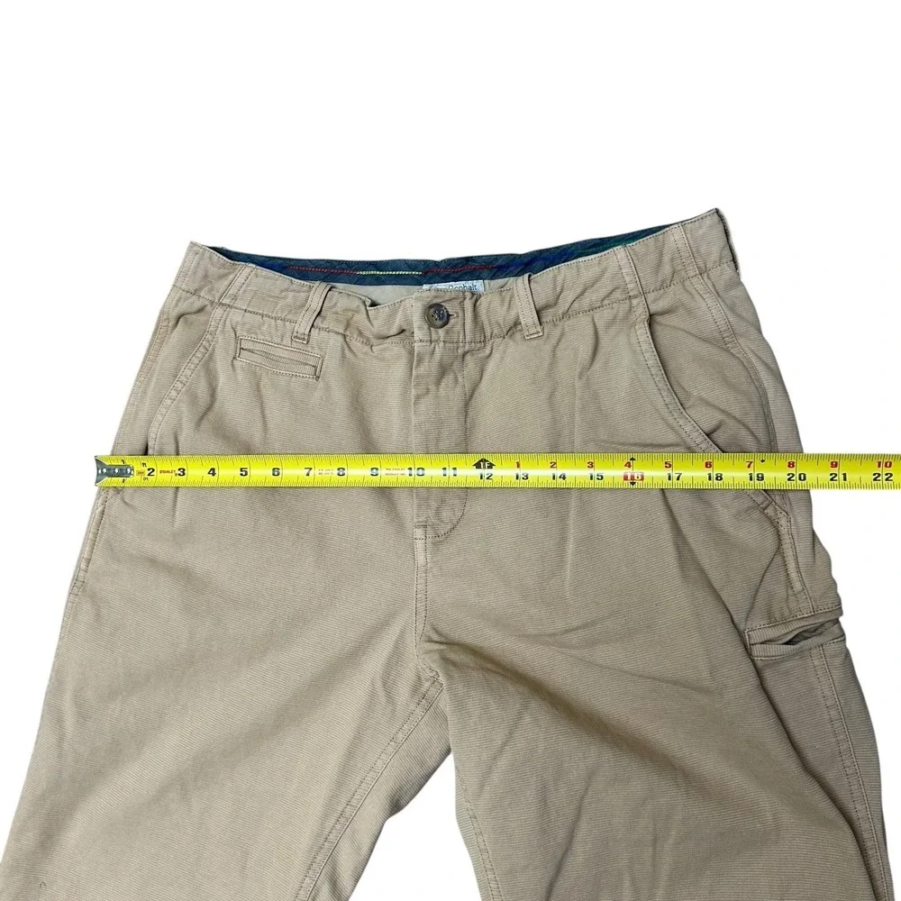 Carbon 2 Cobalt Pants Mens Size 33x32 Beige Texture Rip Stop Khaki Career Casual